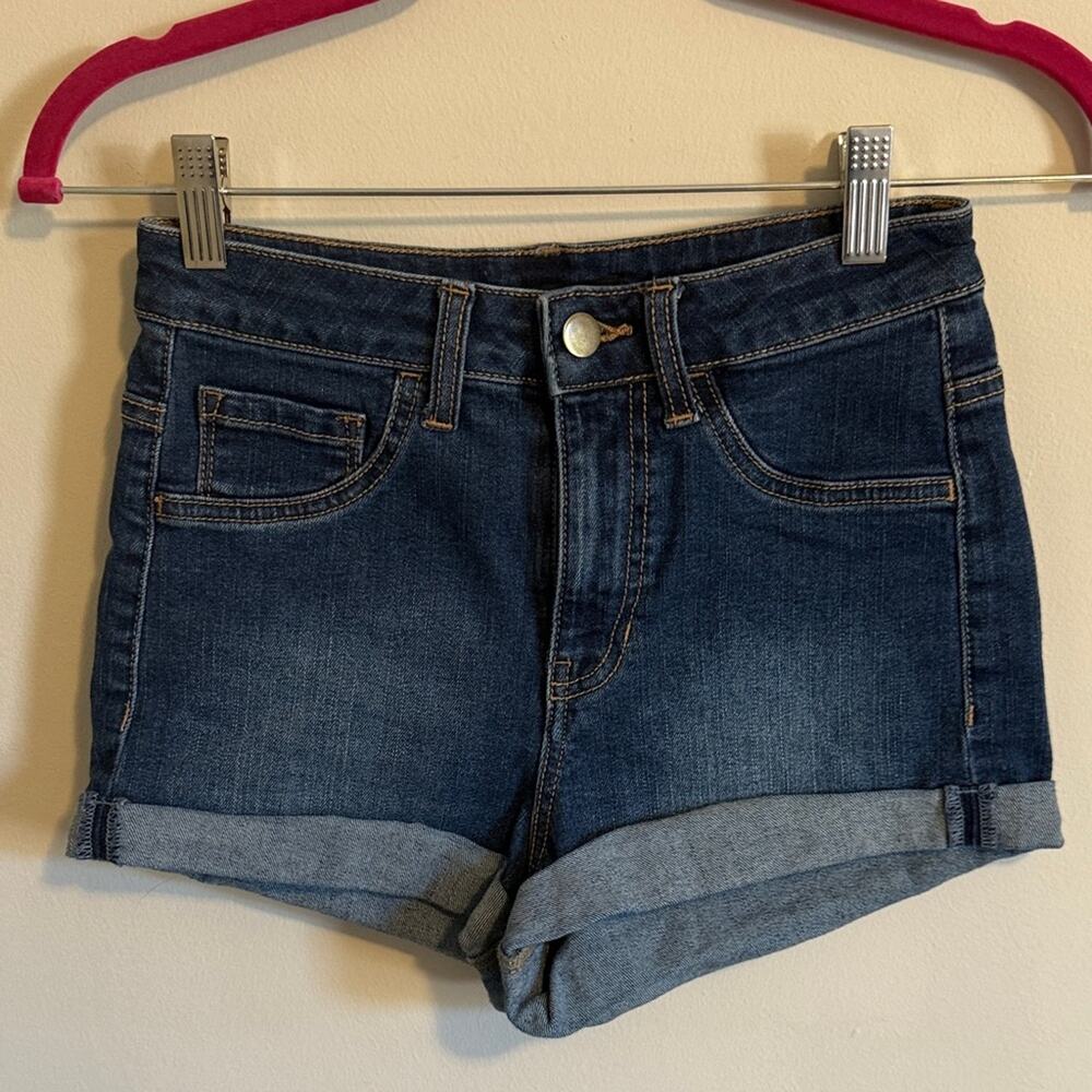 Forever 21 Super Short Denim Jean Cuff Shorts Size 26‎ Casual Capsule Festival